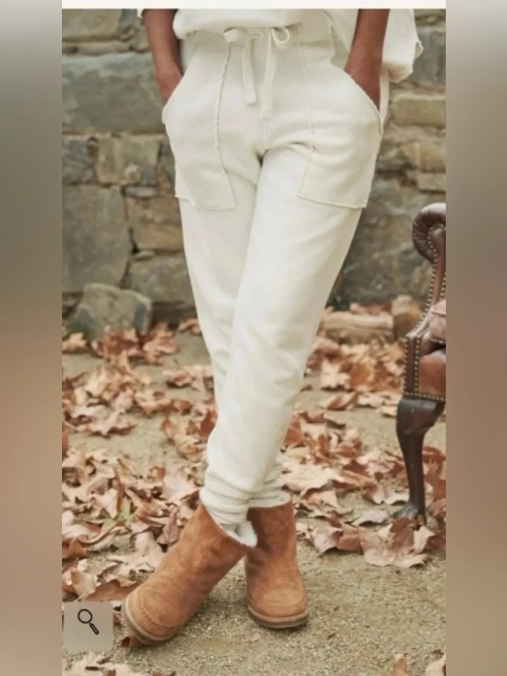 Frank & Eileen Cream Drawstring Jogger Pants